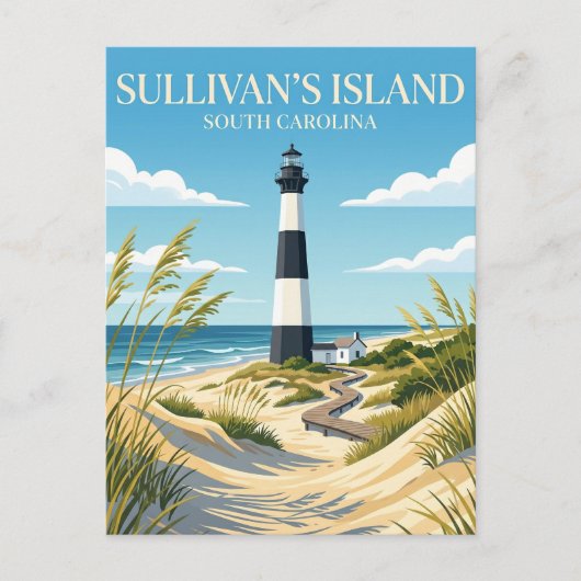 Carte Postale L'île de Sullivan Caroline du Sud (Devant)