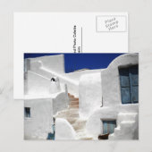 Carte Postale L'île de Thirasia au-dessus de Santorin (Devant / Derrière)