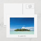 Carte Postale L'île du désert dans le pacifique blanc texte cart (Devant / Derrière)