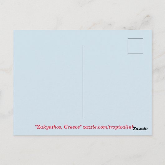 Carte Postale L'île grecque tropicale (Dos)