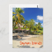Carte Postale L'île tropicale aux îles Caïmans (Devant / Derrière)
