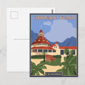 Carte Postale L'île tropicale du Coronado, Californie (Devant / Derrière)