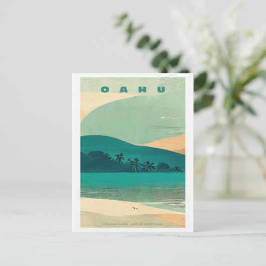 Carte Postale L'île tropicale Oahu (Debout devant)