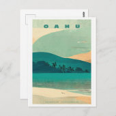 Carte Postale L'île tropicale Oahu (Devant / Derrière)
