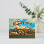Carte Postale L'île vintage d'Alcatraz (Debout devant)