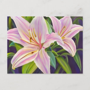 Carte Postale Lilies plantes