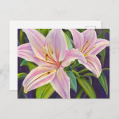 Carte Postale Lilies plantes (Devant / Derrière)