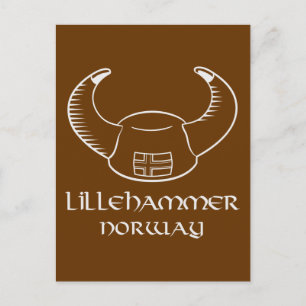 Carte Postale Lillehammer Norvège Viking Casquette