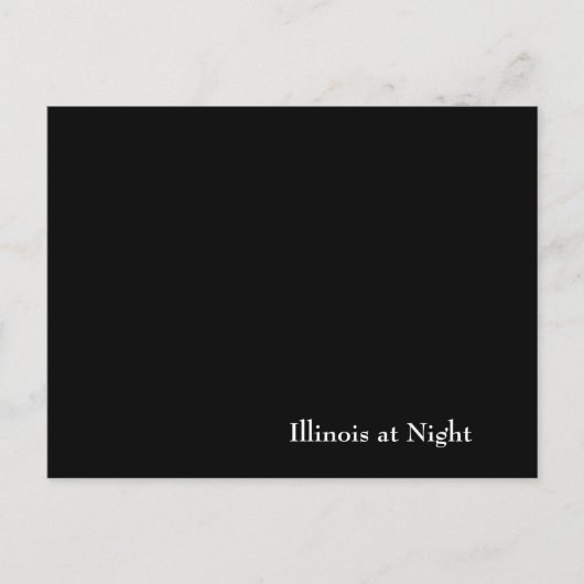 Carte Postale L'Illinois la nuit (Devant)