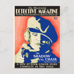 Carte Postale L'Illustrated Detective Magazine 1930 Crime Noir