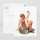 Carte Postale L'illustration de classique de poisson rouge (Devant / Derrière)