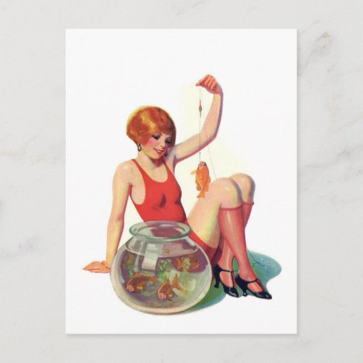 Carte Postale L'illustration de classique de poisson rouge (Devant)