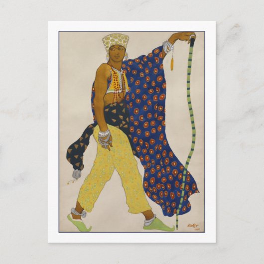 Carte Postale L'Illustration de costume par Leon Bakst pour Le P (Devant)