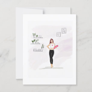 Carte Postale l'illustration de mode, l'artisanat girly,