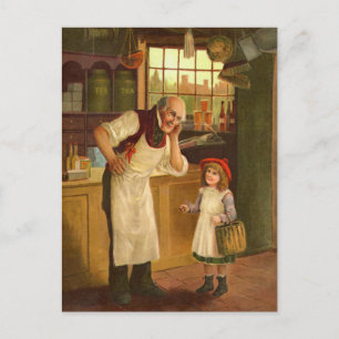 Carte Postale L'illustration Vintage Grocer