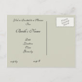 Carte Postale Lilly de Valley Mariage Event Invitation (Dos)