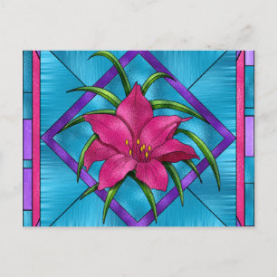 Carte Postale Lilly en verre