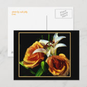 Carte postale Lilly et rose (Devant / Derrière)