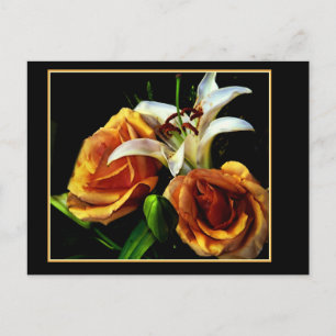 Carte postale Lilly et rose