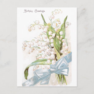Carte Postale Lily de la vallée Anniversaire