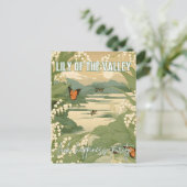 Carte Postale Lily de la vallée Mois de naissance Fleur japonais (Debout devant)