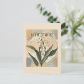 Carte Postale Lily de la vallée Retro Mai Fleur du mois de naiss (Debout devant)