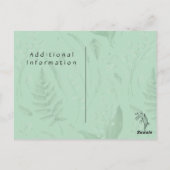 Carte Postale Lily de Valley || Photo verte douce Enregistrer la (Dos)