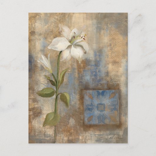 Carte Postale Lily et carreaux (Devant)