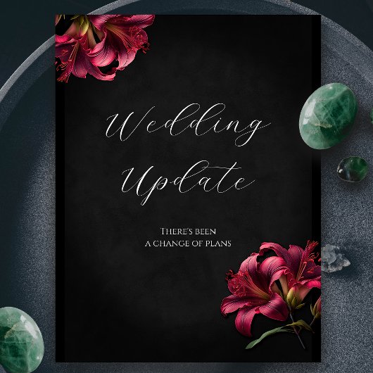 Carte Postale Lily Gothic Mariage Report Annulation