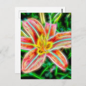 Carte postale Lily plate électrique (Devant / Derrière)