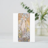 Carte Postale Lily (Quatre Fleurs), Alphonse Mucha (Debout devant)