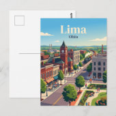 Carte Postale Lima, Ohio (Devant / Derrière)