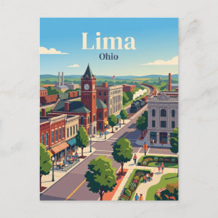 Carte Postale Lima, Ohio