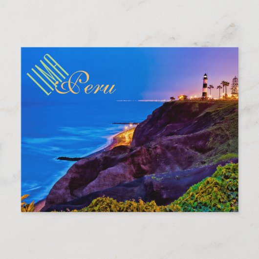 Carte Postale Lima, Pérou, district de Miraflores, S.A. (Devant)