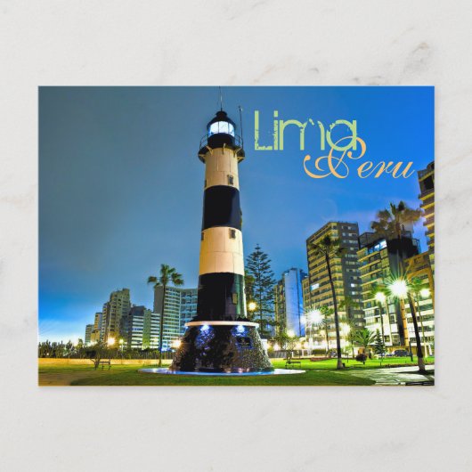 Carte Postale Lima, Pérou, district de Miraflores, S.A. (Devant)