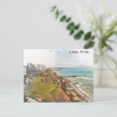 Carte Postale Lima Pérou Vue Océan Pacifique (Debout devant)