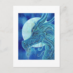 Carte Postale L'imaginaire du dragon bleu par Renee Lavoie