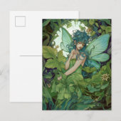 Carte Postale L'Imaginaire Fairy Green Woodland (Devant / Derrière)