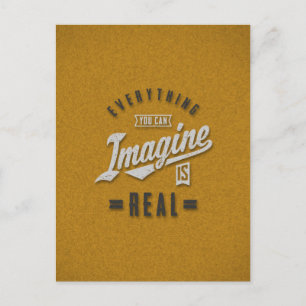 Carte Postale L'imagination est une véritable citation inspirée