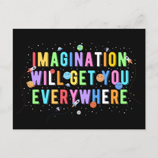 Carte Postale L'imagination vous emmènera partout (Devant)