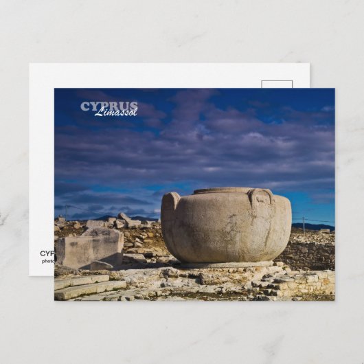 Carte Postale Limassol cYPRUS ancien monument roman grec postc (Devant / Derrière)