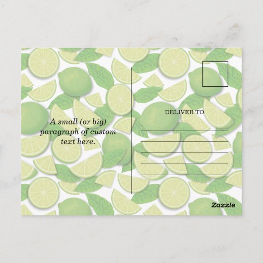 Carte Postale Lime (Dos)