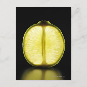 Carte Postale Lime, Fruit, arrière - plan noir