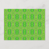 Carte Postale Lime Green 60's Rétro Fractal Motif (Devant)
