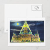 Carte Postale L'immeuble du Capitole de l'État la nuit (Devant / Derrière)