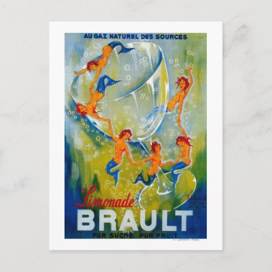 Carte Postale Limonade Brault Poster Vintage Europe (Devant)