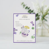 Carte Postale Limonade Violette Pensée Pour Vous (Debout devant)