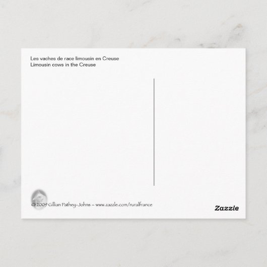 Carte Postale limousine (Dos)