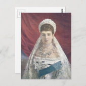 Carte Postale L'Impératrice Dowager De Russie (Devant / Derrière)