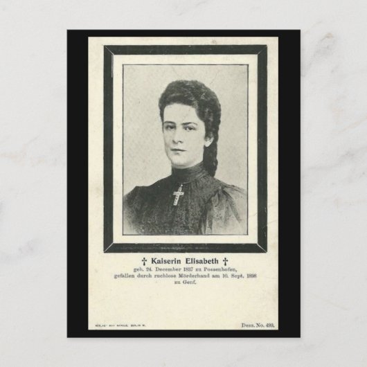 Carte Postale L'impératrice Elisabeth - Sissi - ASSASSINATION #0 (Devant)